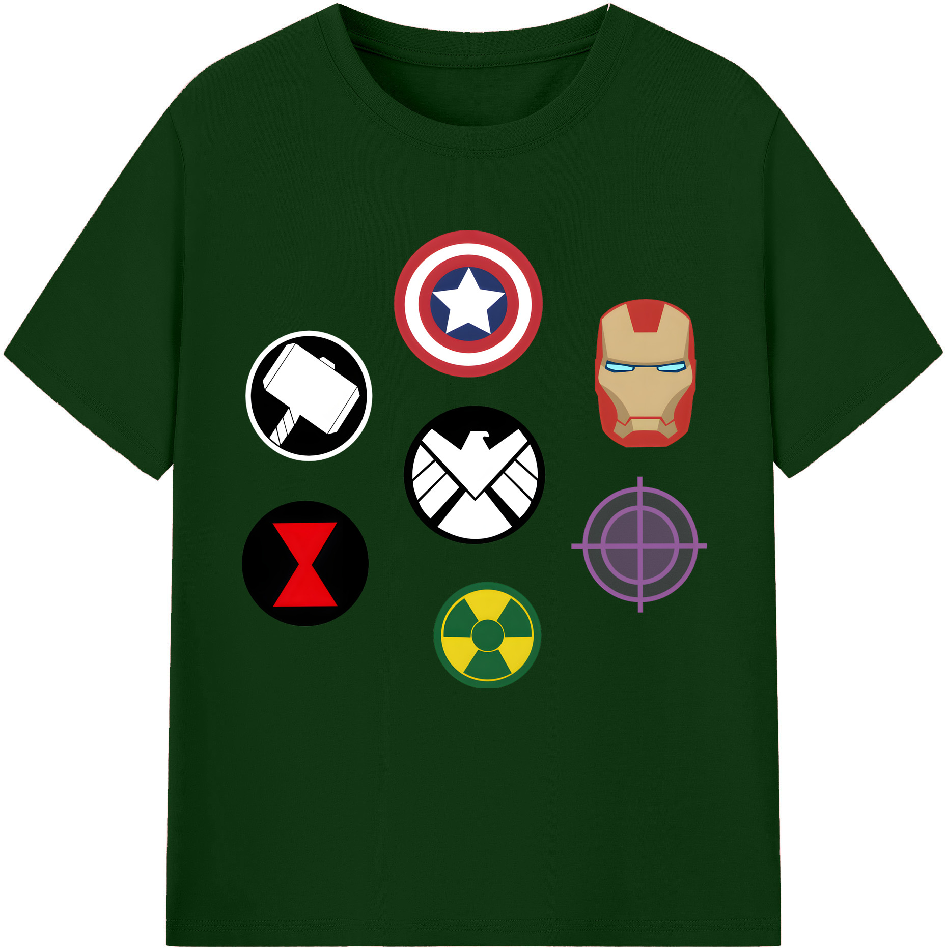 （画像用） アベンジャーズ The Avengers 綿100％半袖Tシャツ（フロントプリント）